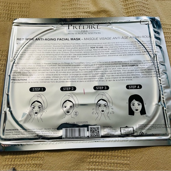 6 Predire Face Gel Masks Set. Tea Tree, Red Wine, African Black Mud. - Picture 6 of 7